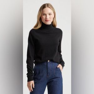 Quince Mongolian Cashmere Turtleneck Sweater in Black - Various Sizes - New